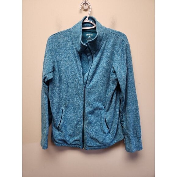 Duluth Trading Co. Jackets & Blazers - Duluth Trading Women's medium Teal Blue Fleece Full Zip Jacket Thumb Hole Wrist